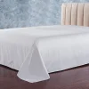 Hotel Bed sheet white sateen plain