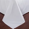 Hotel Bed sheet white sateen plain