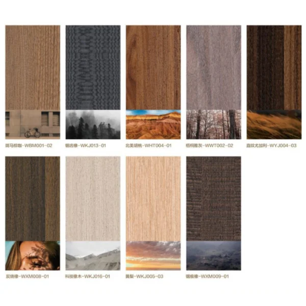 Furniture wood grain panels